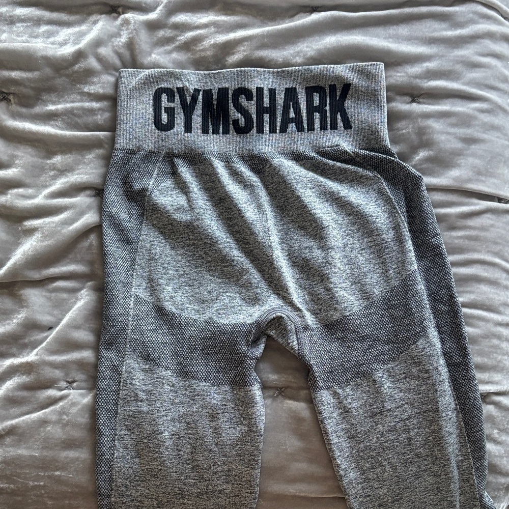 Gymshark Kids Charcoal & Light Gray High-Waist Seamless Leggings